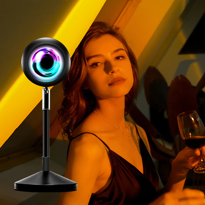 Rainbow sunset lamp hot sale